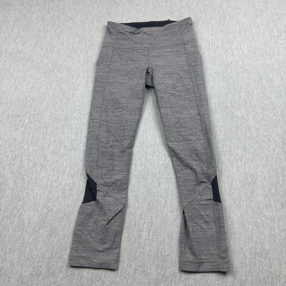 Lululemon Leggings Womens‎ 2 Gray Pace Rival Crop 24" Yoga Gym Athletic Pants